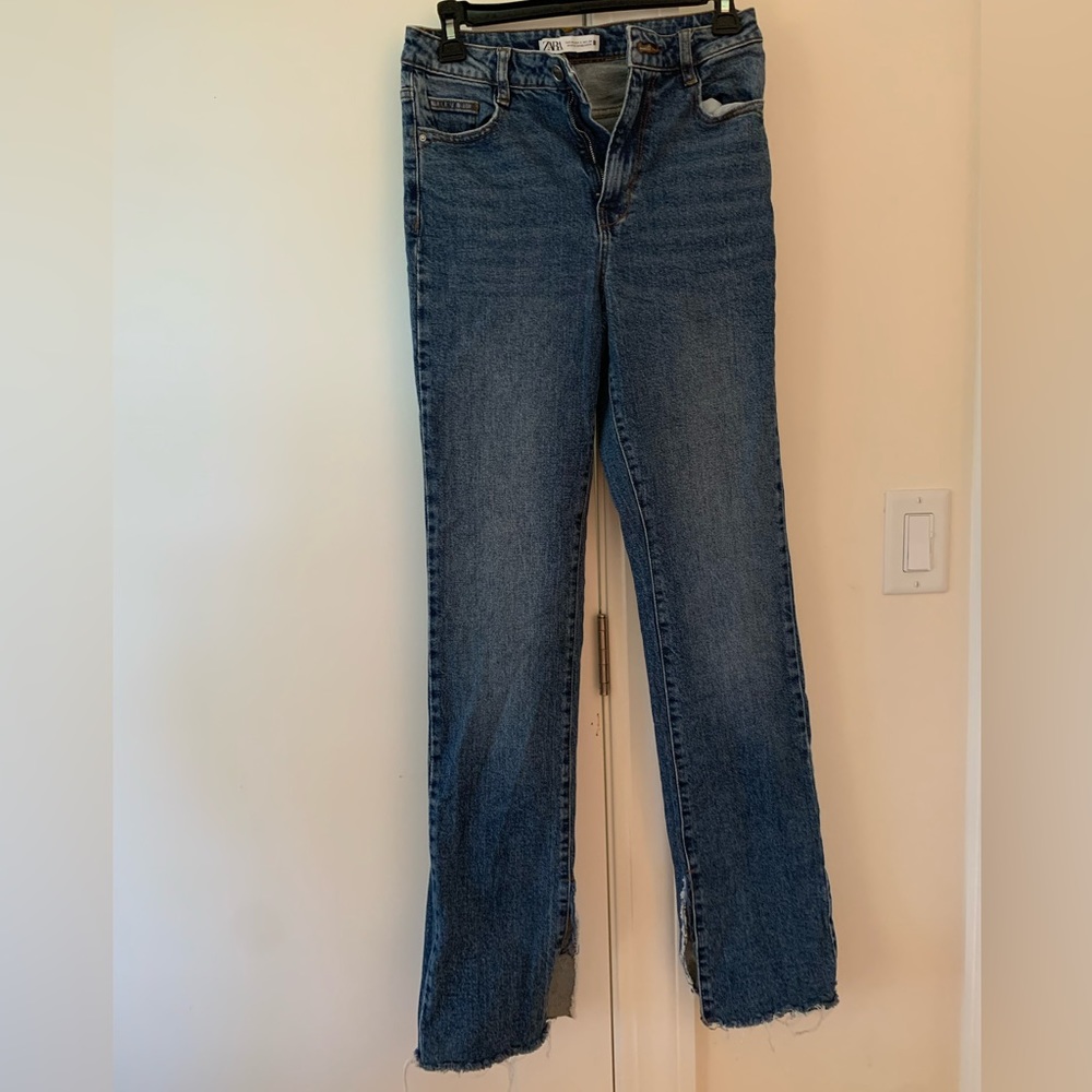 Zara high rise flare jeans